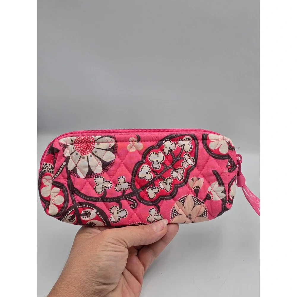 Vera Bradley Cosmetic Bag Women OS Pink Excellent Quilted Floral Folkloric Pouch